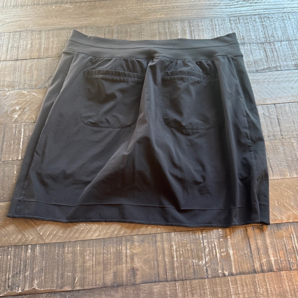 Athleta Brooklyn Skort 16” Black SIZE 14 #657678 Zipper Pockets Golf Athletic - Picture 6 of 8